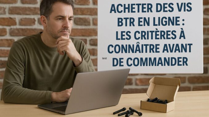 Acheter des vis BTR en ligne : les critères à connaître avant de commander